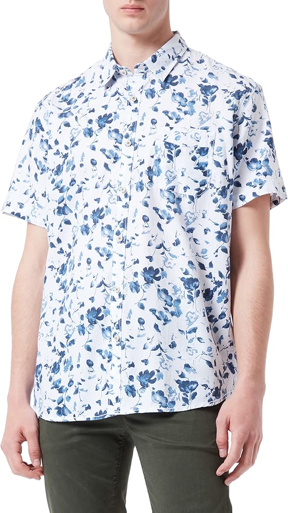 pioneer 男士短袖全印花衬衫