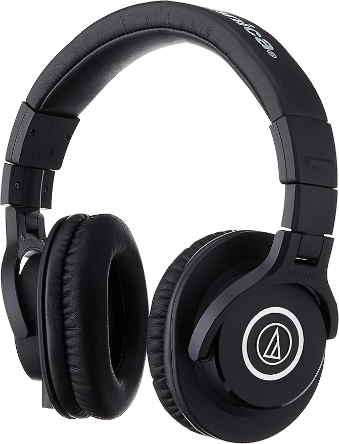 audio-technica 铁三角 ath-m40x 专业录音室监听耳机,黑色