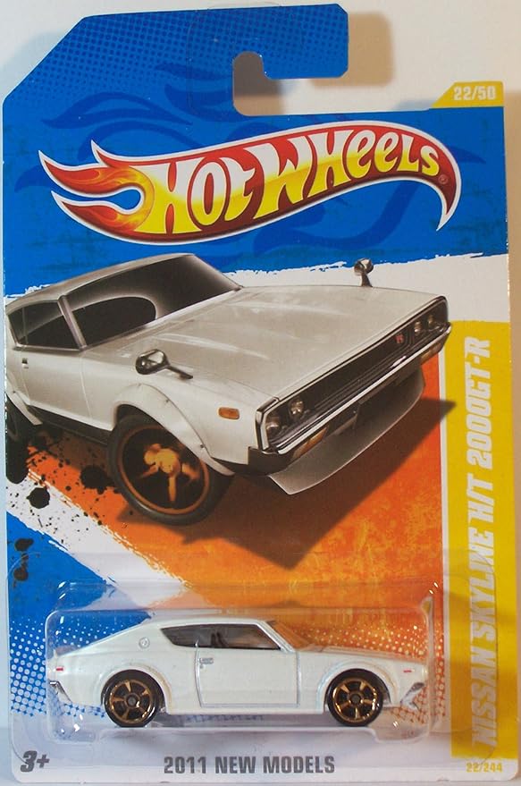 2011 hot wheels 2011 新款型号 日产天际线 h/t 2000gt-r 白色 #22