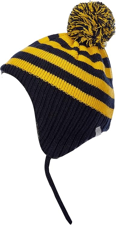 color kids 中性婴儿带条纹冬季帽子