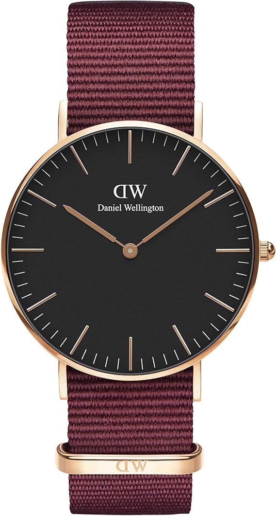 daniel wellington 丹尼尔·惠灵顿 经典 roselyn 手表,红色 nato
