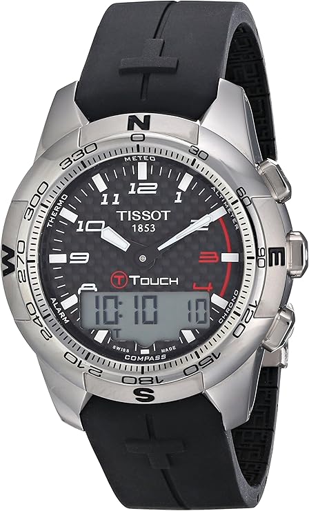 瑞士品牌 tissot 天梭t-touch触摸系列双显石英男表 t047.420.47.207.