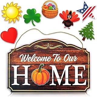 bigtime signs welcome to our home - 木纹印花门和墙饰 - 8 个可