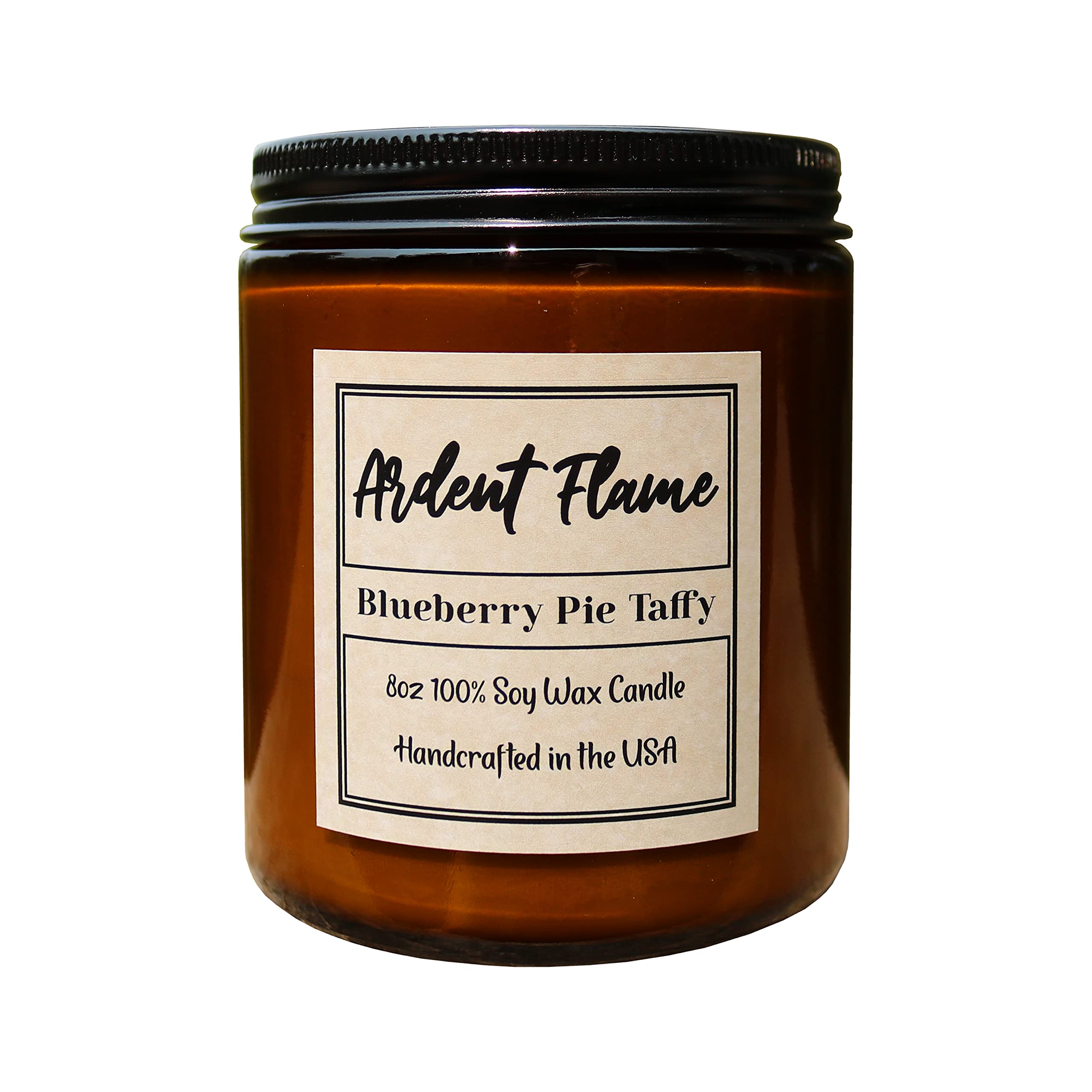 Ardent Flame Candle Blueberry Pie Toffee * Natural soy Wax Candle Home Decor High Fragrance Premium Fragrance American Handmade 8-ounce lasting gift for men and women