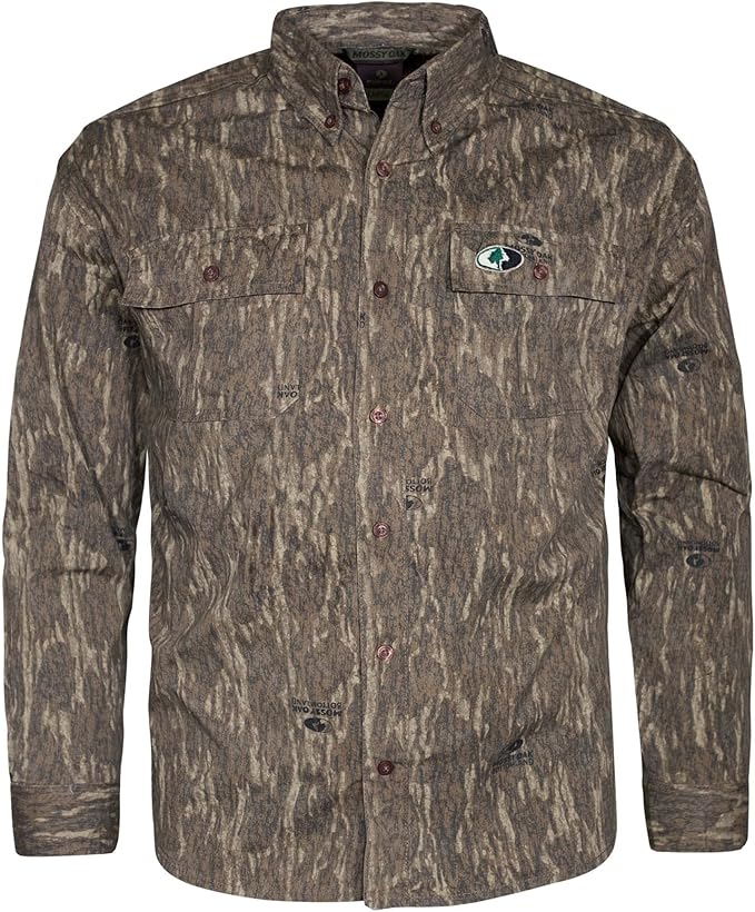 mossy oak 男式迷彩棉 mill 2.0 狩猎衬衫