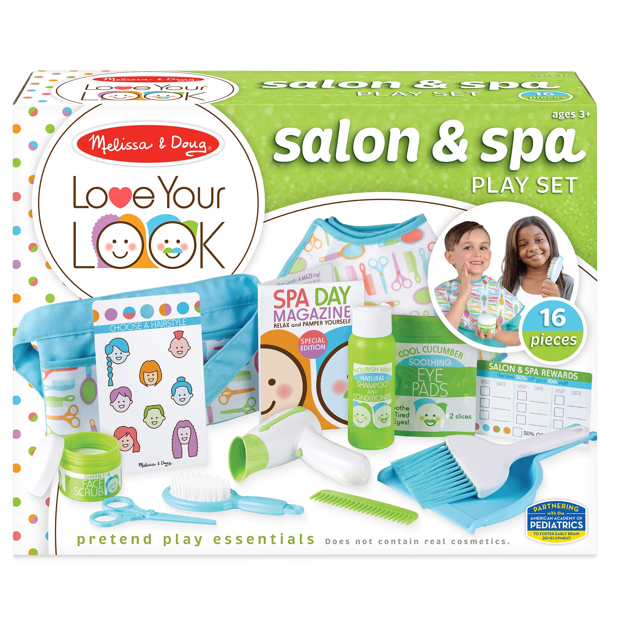Melissa & Doug Love Your Look - Salon and Spa Toy Set, 16 pretend salon and Spa toy products