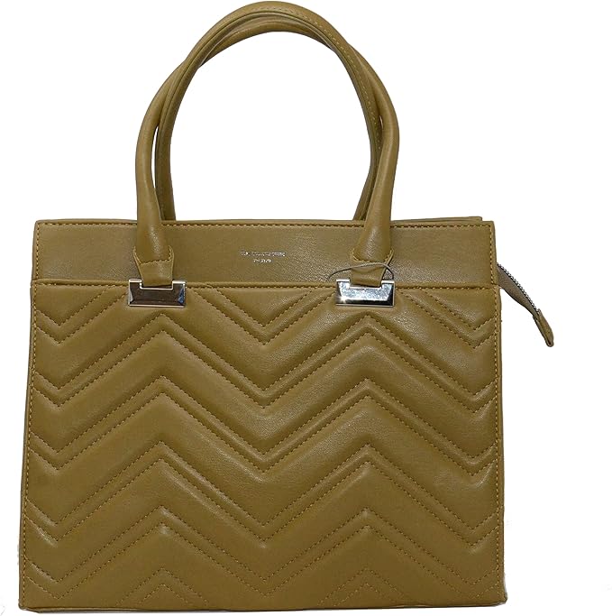 david jones paris 女式时尚 v 形设计挎包手提包工作旅行手提包带斜