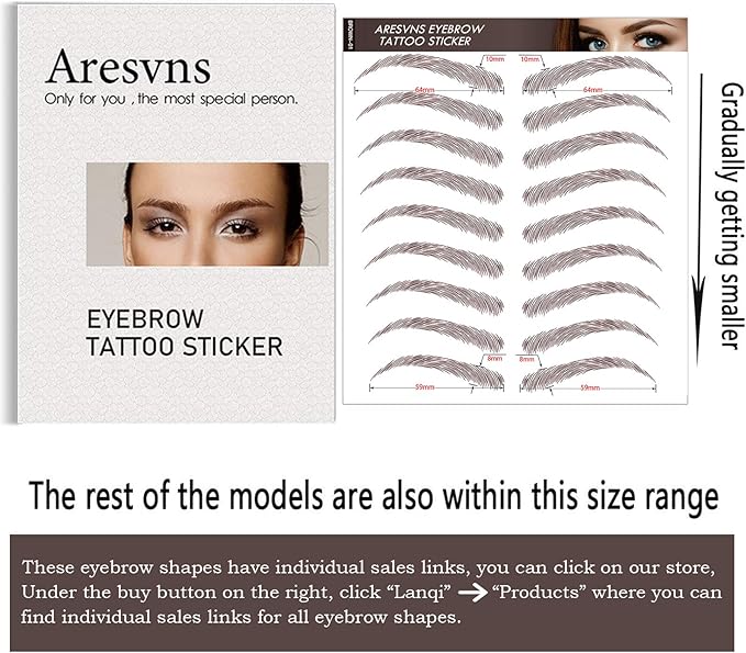 眉贴131 对 全新改进逼真4d 假眉 12 种流行的深棕色眉形 逼真的仿眉毛防水 眉毛转移贴纸 尺寸合适 亚马逊中国 美容化妆
