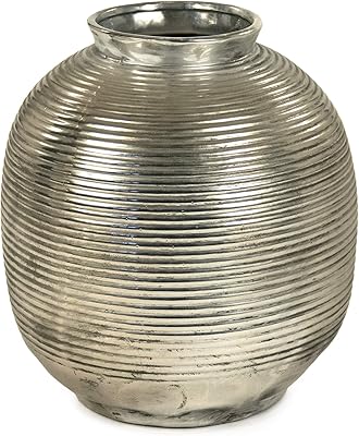 zentique 做旧金属球面花瓶,均码,金色