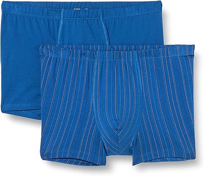 男士紧身棉 2 件装三角裤,海蓝色条纹选择,标准(2 件装), sailerblue