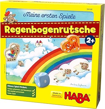 Haba 3041 Meine Ersten Spiele 彩虹滑梯合作游戏适合2岁以上儿童促进颜色和数字认知 玩具 亚马逊中国