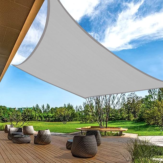 le conte 遮阳帆防水遮阳遮阳遮阳罩 防紫外线罩 适用于庭院后院草坪