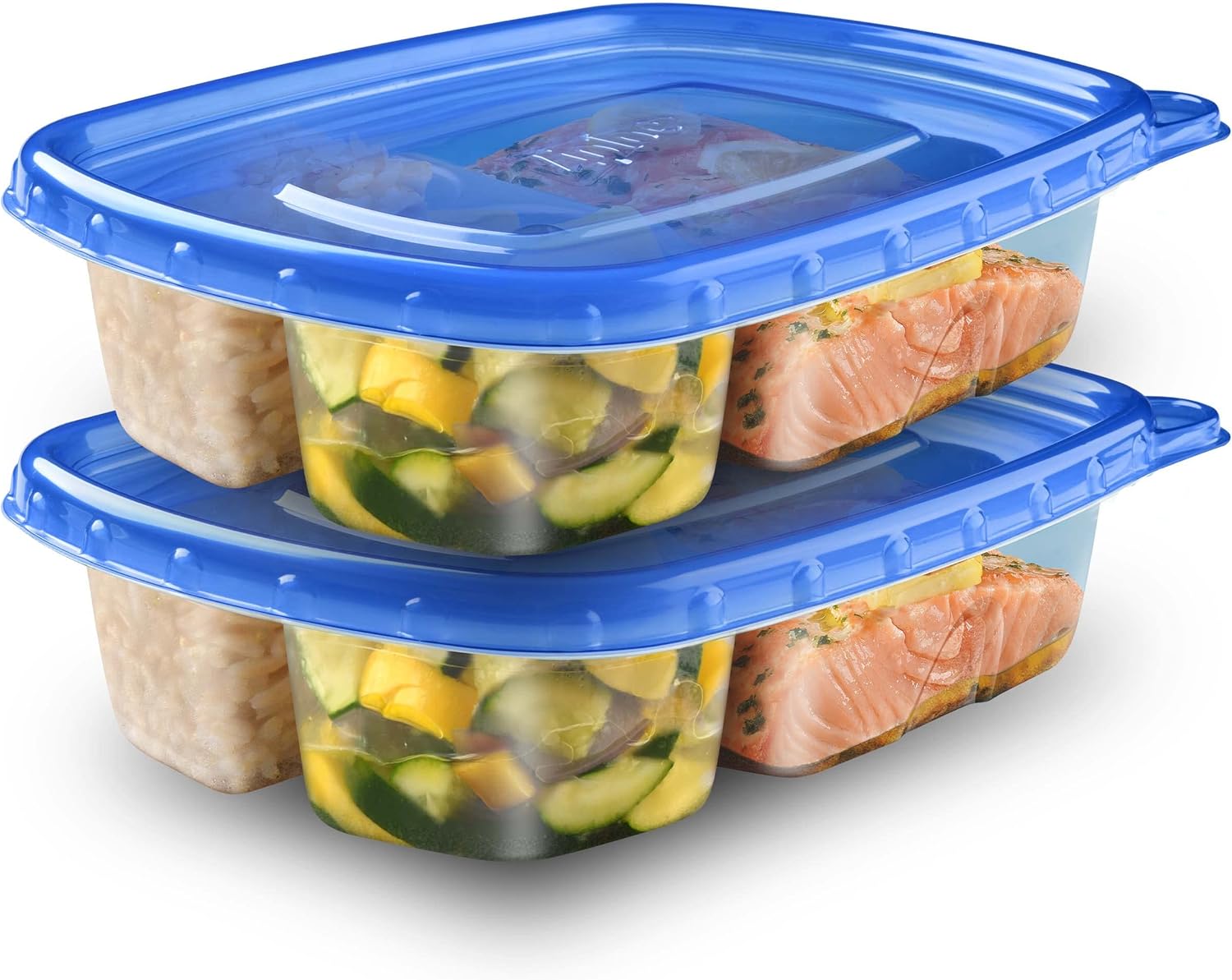 Ziploc 密保诺食品储存盒非常适合随身携带零食无bpa 盒内有分格2个装 亚马逊中国 个护健康