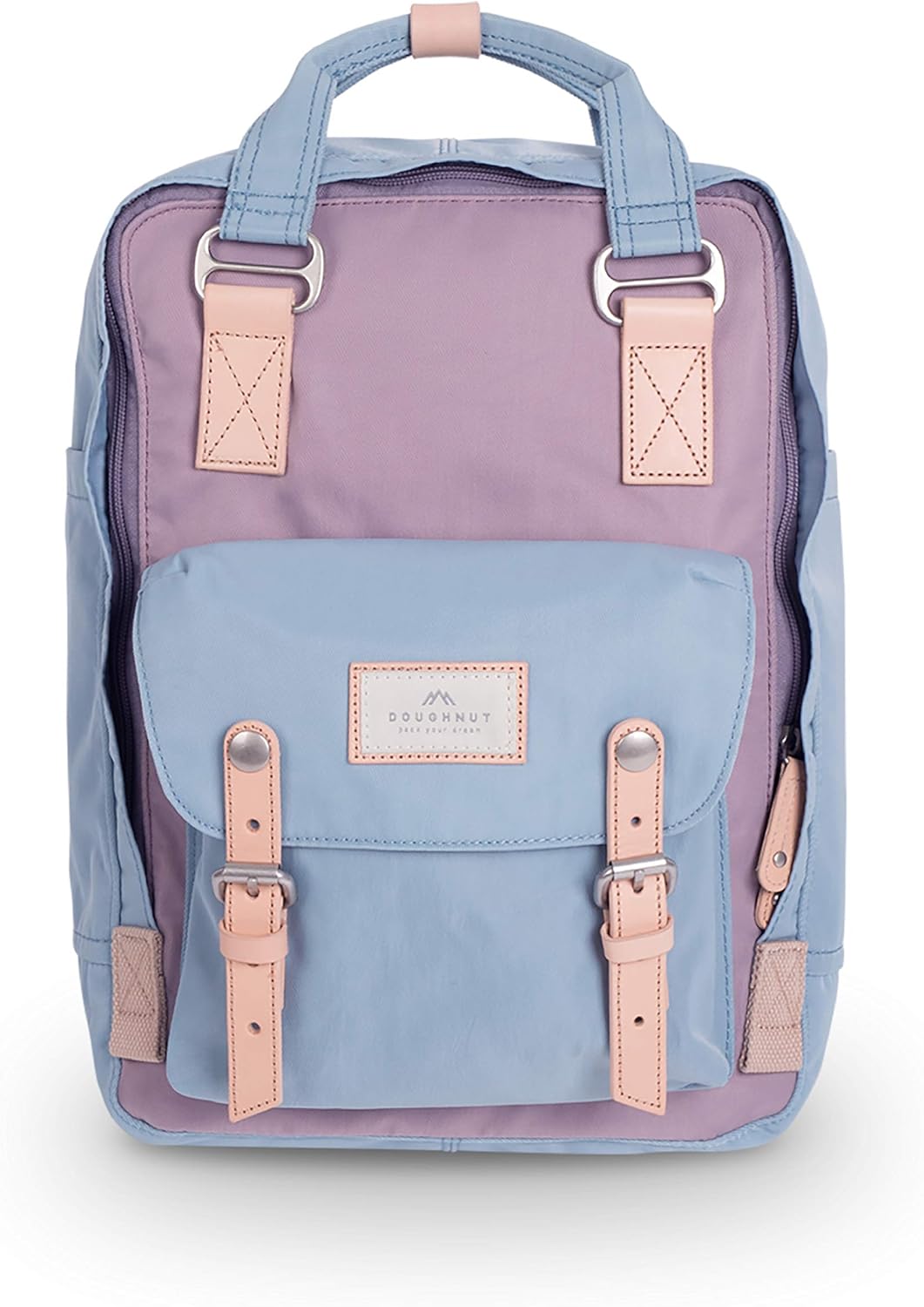 doughnut 甜甜圈 马卡龙系列休闲学生双肩包 浅紫 浅蓝16.