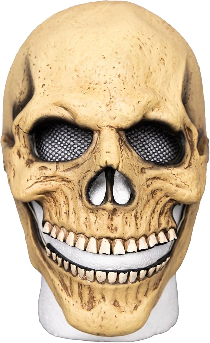 shatchi 乳胶骷髅南瓜面具令人毛骨悚然的万圣节 3d 全头面具恐怖头盔