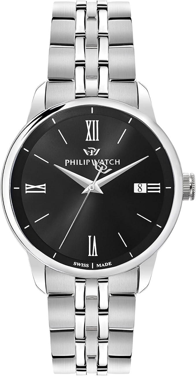 philip watch 男士指针式石英手表不锈钢表链 r8253150001
