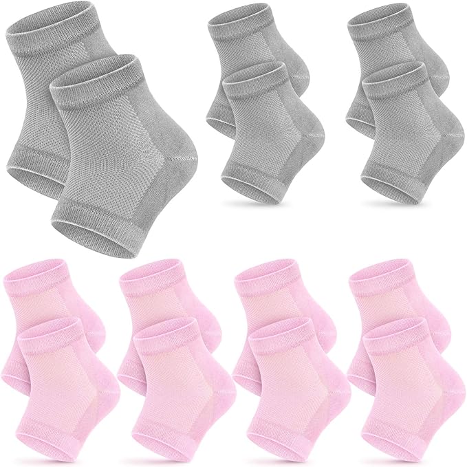 7双保湿脚跟袜棉质保湿袜露趾袜露趾袜 spa 袜 适用于干燥硬质裂纹