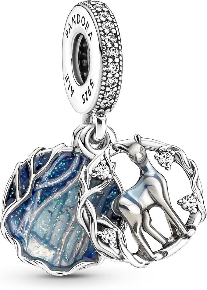 pandora 潘多拉 哈利波特 snape 鹿牛 patronus charm 纯银吊坠带立方