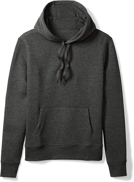 时尚皮革男士抓绒连帽衫 炭灰色(charcoal gray) small 【trendy