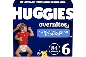 HUGGIES 夜间婴儿纸尿裤，尺寸 6，84 片，Huggies Overnites