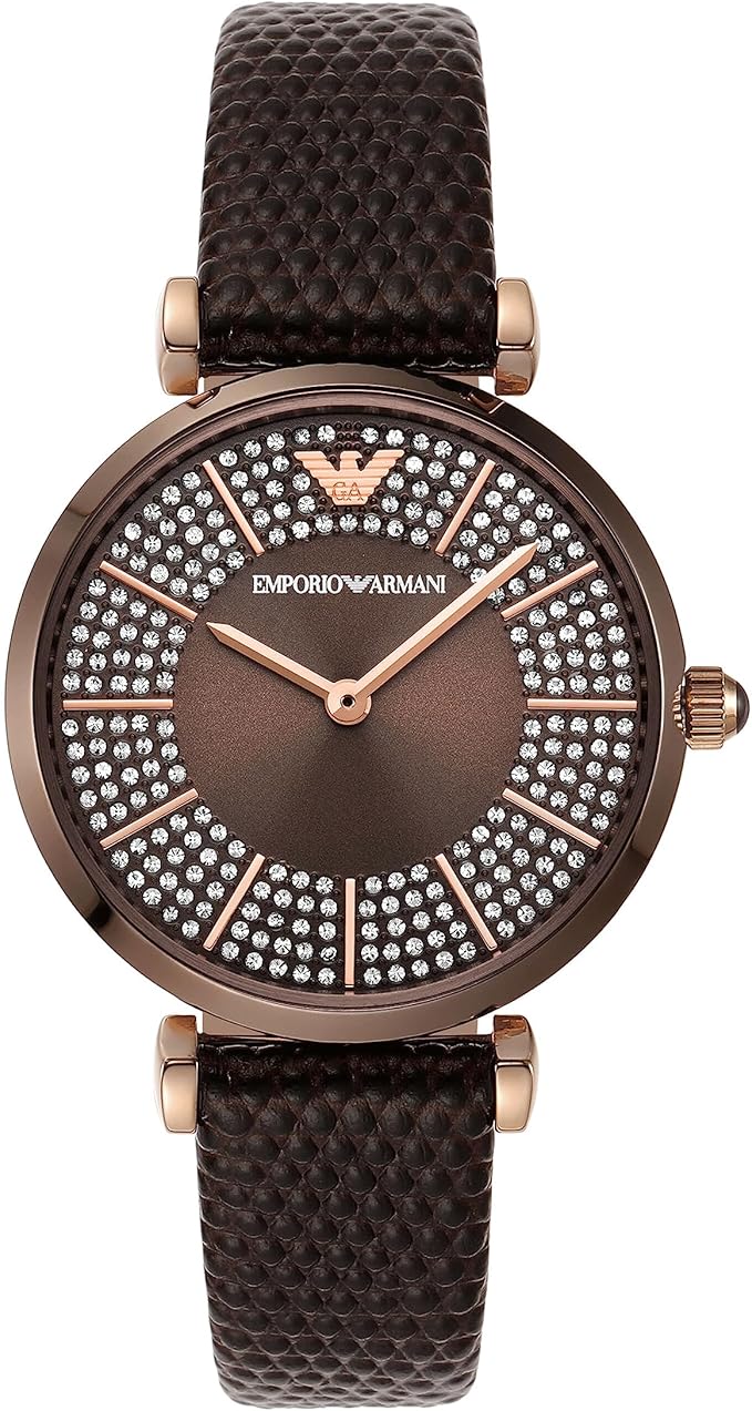 emporio armani 安普里奥·阿玛尼 手表 ar11565 女士 brown, 棕色