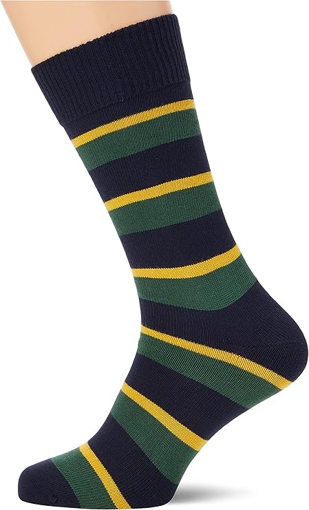 hackett london 男士 regimental bam 条纹袜, navy/khaki, m-l