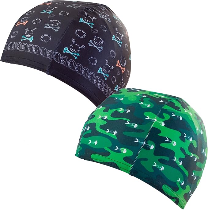 游泳帽,莱卡设计师泳帽 2 件装,jolly roger,*迷彩