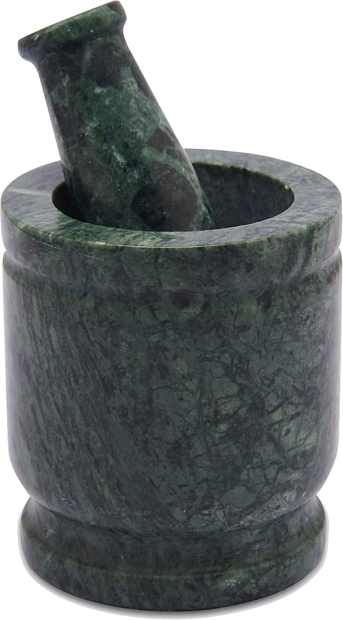 queenza 研钵和研杵套装 – 7.62 cm 高 – 容量 9.