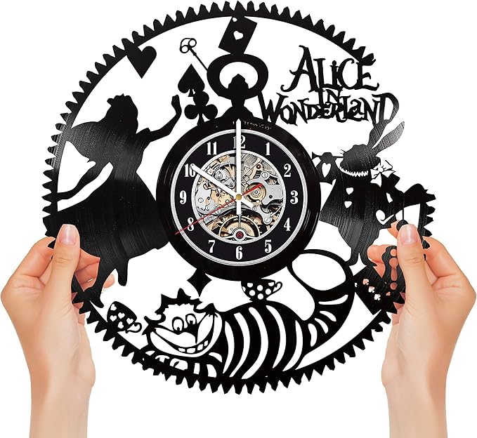 精致爱丽丝梦游仙境乙烯基时钟 | 布鲁克林设计 | 限量版 | caviano