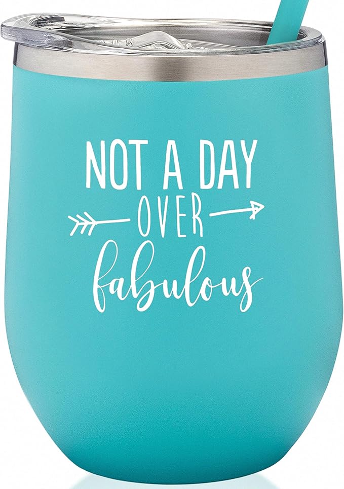 19 克不锈钢无*杯带盖和吸管 - 成人*杯 12 oz mint ss - not day