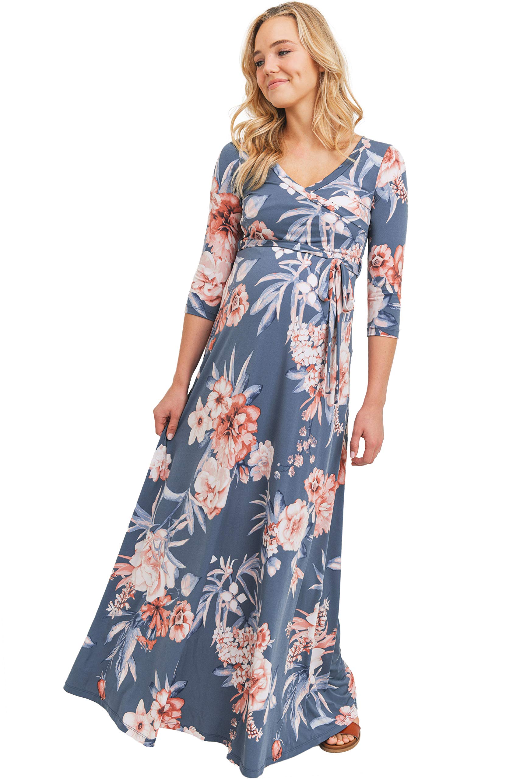 HELLO MIZ Women's synthetic Wraparound long skirt Belt - Made in the USA