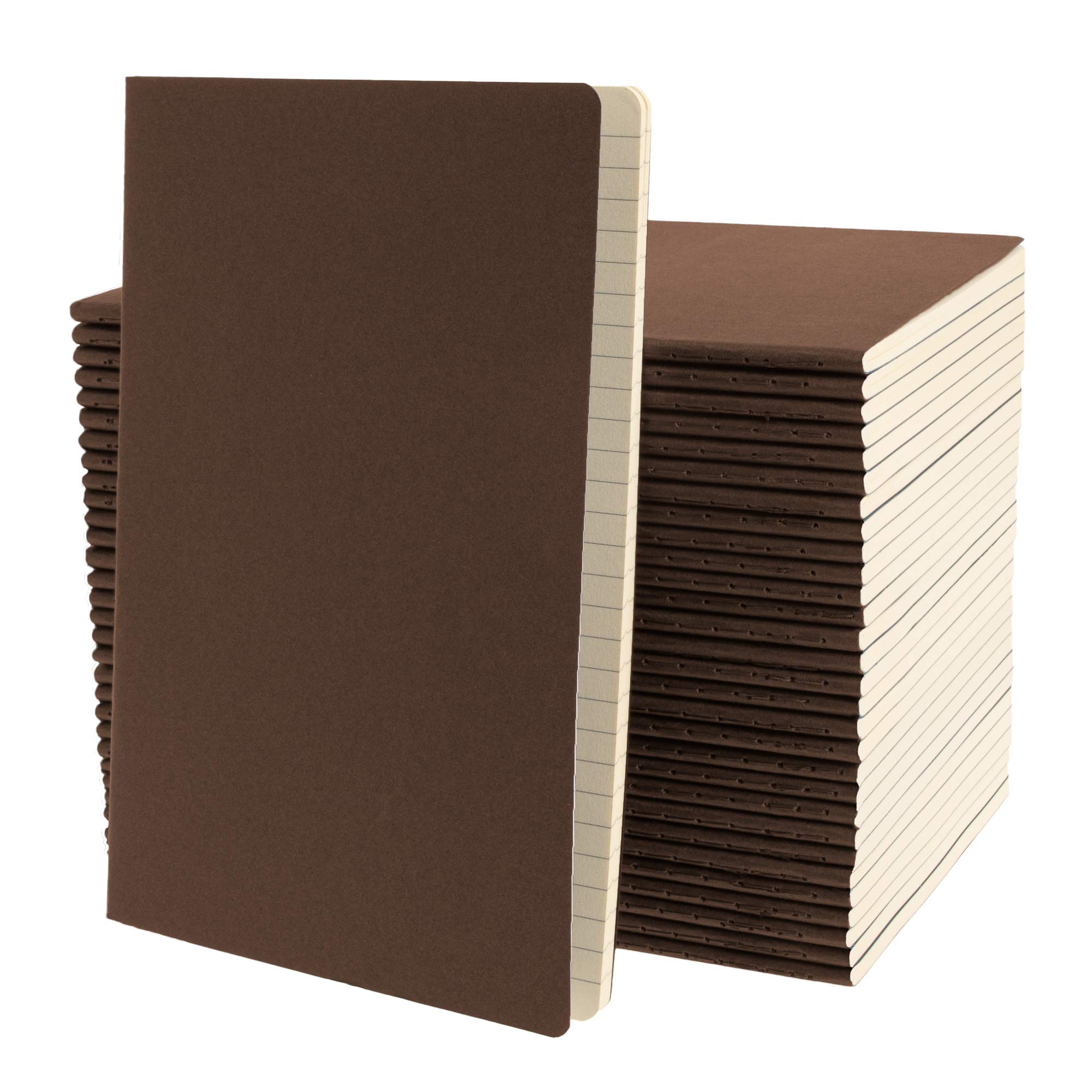 Simply Genius (30 packs) Travel Diary, Traveler's Notebook Set: Soft cover diary, women's diary, men's Writing diary notebook liner, 92 pages lined, 5.5 x 8.3 inches (about 14 x 21.1 cm) brown