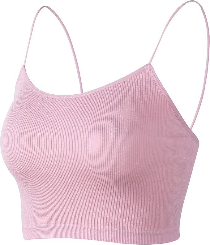 molemsx 女式吊带背心休闲无袖罗纹针织纯色基本款吊带背心上衣