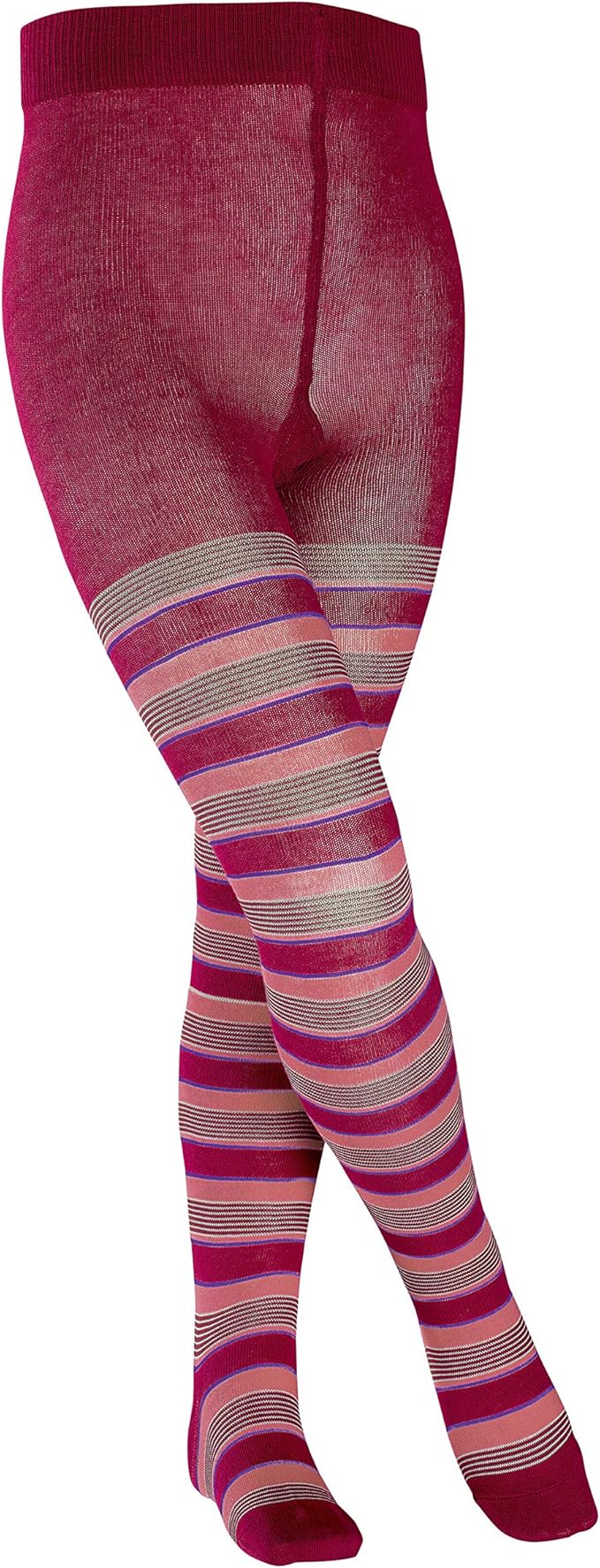 falke 连袜裤混合条纹棉儿童蓝色黑色多种颜色多种颜色加强儿童连裤袜