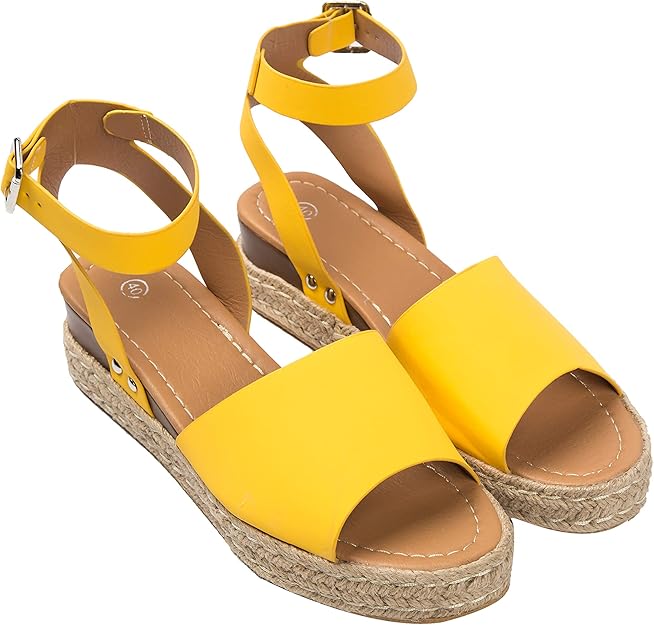 freeship deals 女式夏季厚底坡跟鞋露趾踝带