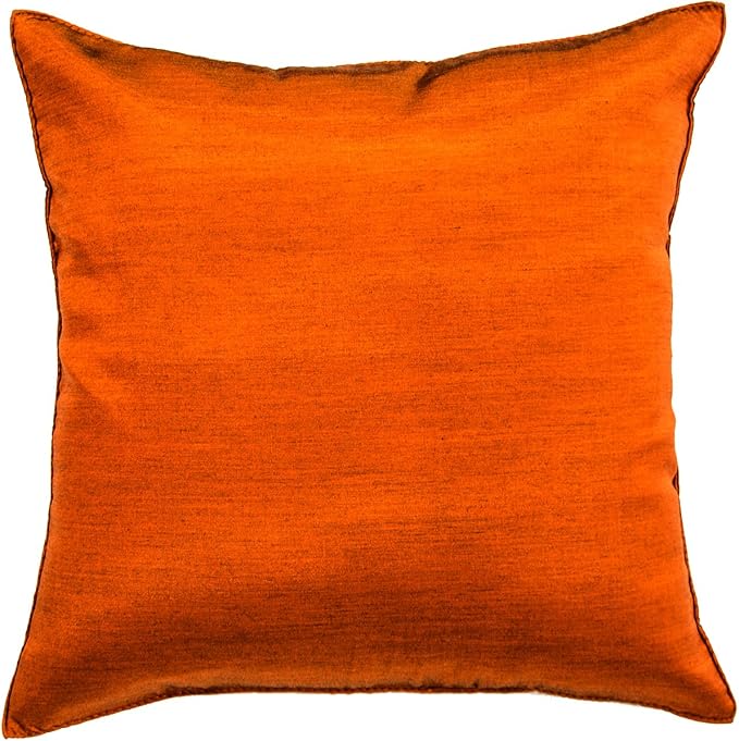 纯色抱枕套装饰沙发靠垫套带拉链 24x24 英寸(60 x 60 厘米) 铜棕色