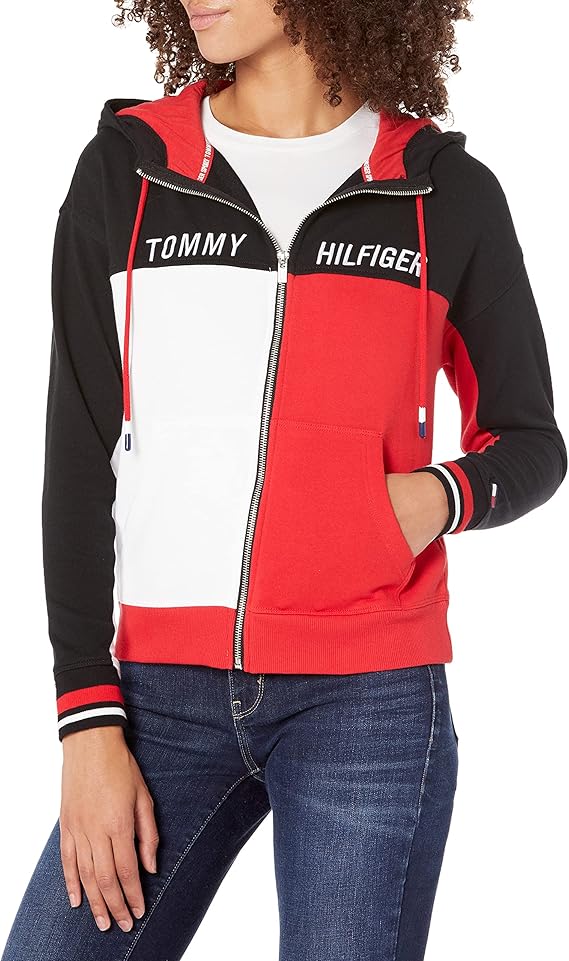 tommy hilfiger 汤米·希尔费格 女士性能拉链连帽衫