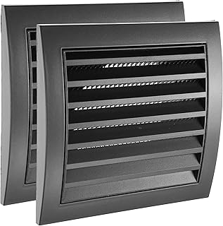 煤灰色百叶窗干燥器通风孔盖开口通风孔可防止昆虫,鸟类和啮齿动物