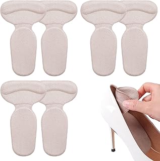 czbyxa12 女式高跟鞋衬垫,脚跟保护罩防止水泡,鞋跟握把鞋太大衬垫