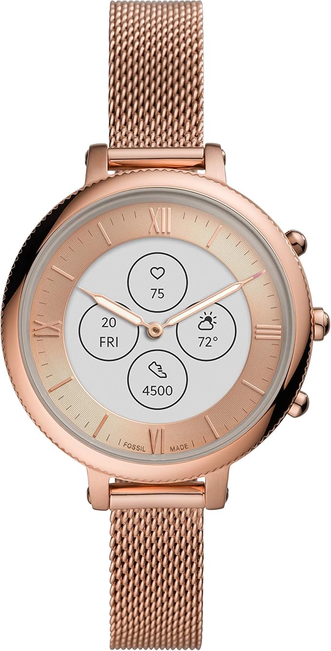 [fossil] 智能手表 monroe hybrid hr ftw7039 女款 玫瑰金