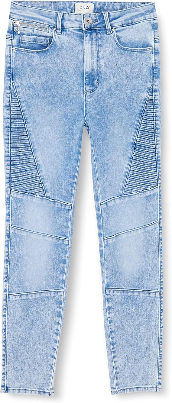 only onlroyal life hw sk ank 女士骑行者拉链牛仔裤