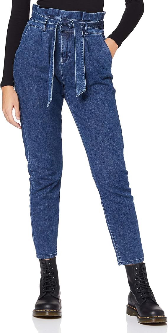 only 女式 onlpoptrash paperbag dnm 牛仔裤