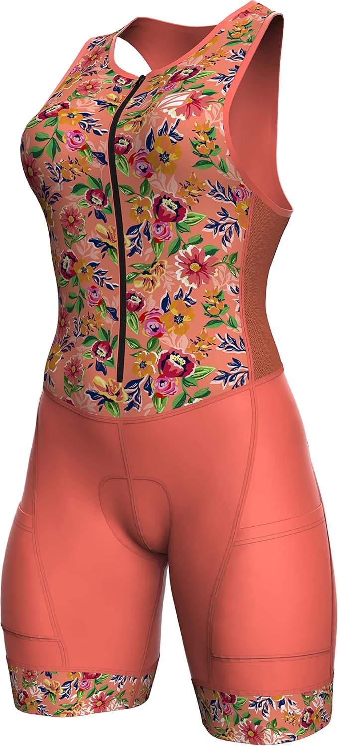 zimco 铁人三项套装女式三项紧身衣骑行服女士游泳自行车跑步