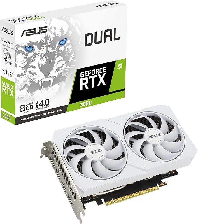 华硕 dual geforce rtx64 3060 白色版 8gb gddr6(pcie 4.