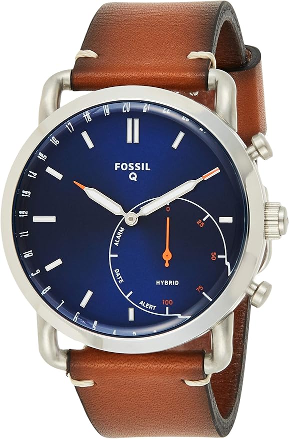 fossilftw1151 analog 皮革 棕色 ftw1151 智能手表