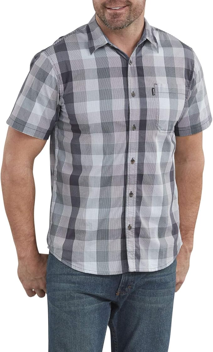 dickies 男士 flex modern fit 短袖色织格子衬衫
