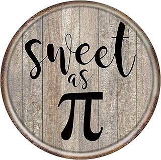 复古圆形标志 pi day 金属标志 - 花环 3.