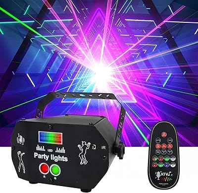 amki dj 迪斯科灯派对灯 迷你 3 合 1 频闪灯声 带遥控器 rgb led