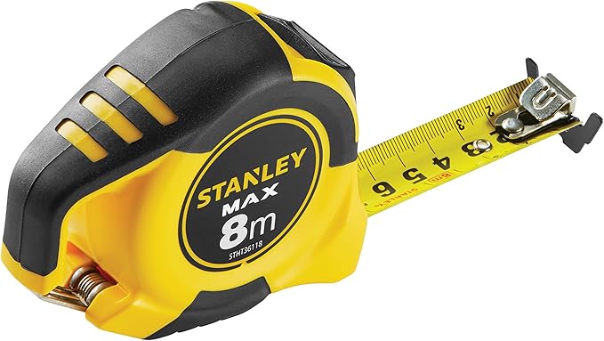 stanley 0-33-959 *大卷尺,带磁扣,8 米 x 25 毫米,锁定,自动倒带和