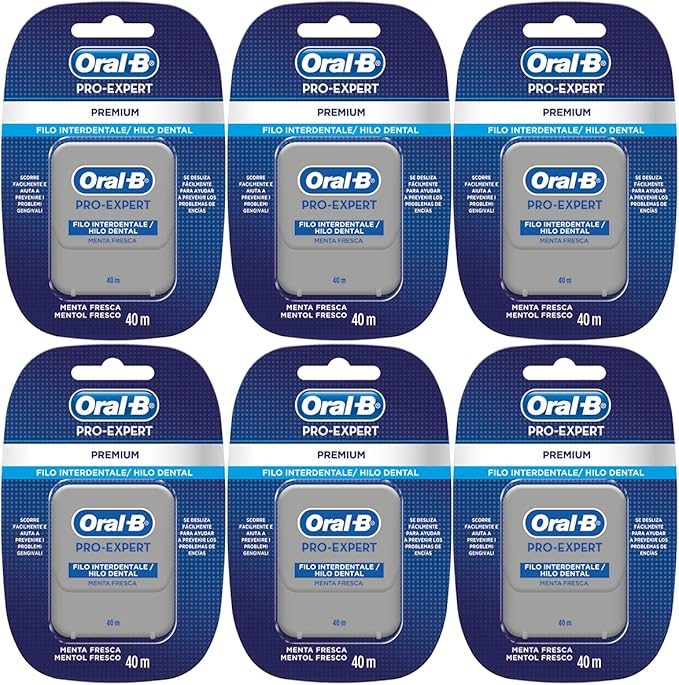 oral-b 欧乐b pro-expert 牙线 适用于敏感牙齿 40 米 6 件